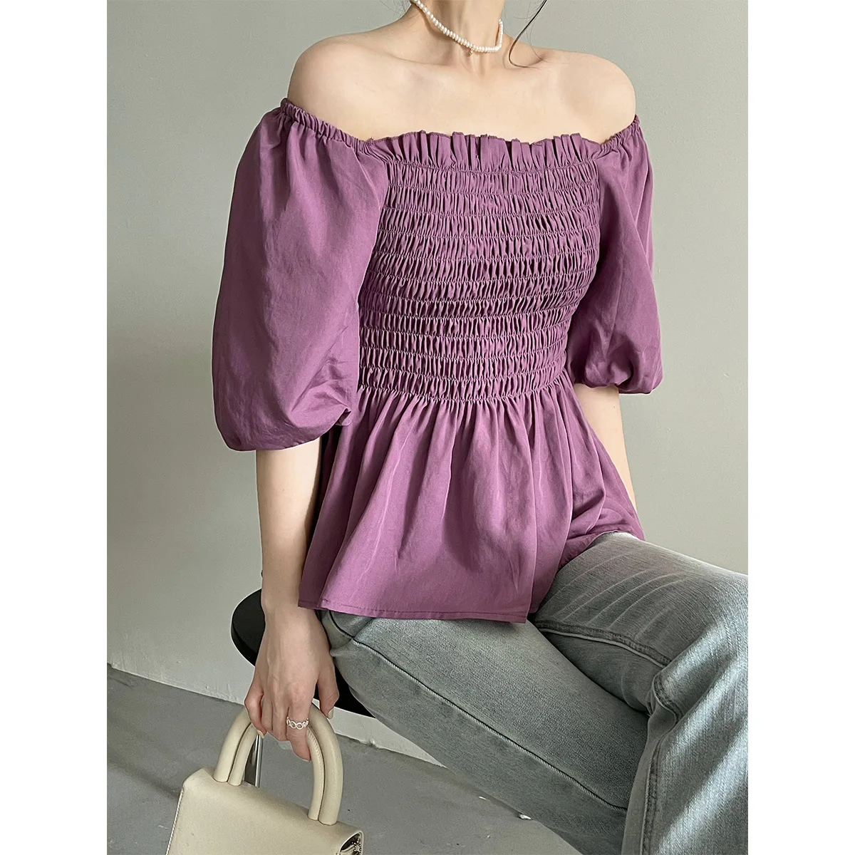 Blouse Women 2022 Summer Square Collar Puff Sleeve Retro Chiffon Shirt Folds Waist Slim Short Blusa Blouse Top Solid Color Femme
Blouse Women 2022 Summer Square Collar Puff Sleeve Retro Chiffon Shirt Folds Waist Slim Short Blusa Blouse Top Solid Color Femme