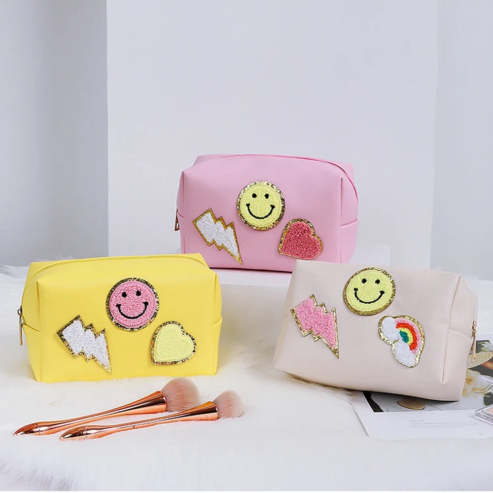 Custom Patches Cosmetic Bag Women Personalized Nylon Makeup Bag Organizer Travel Toiletries Pouch Ladies Wedding Bridal Gift
Custom Patches Cosmetic Bag Women Personalized Nylon Makeup Bag Organizer Travel Toiletries Pouch Ladies Wedding Bridal Gift