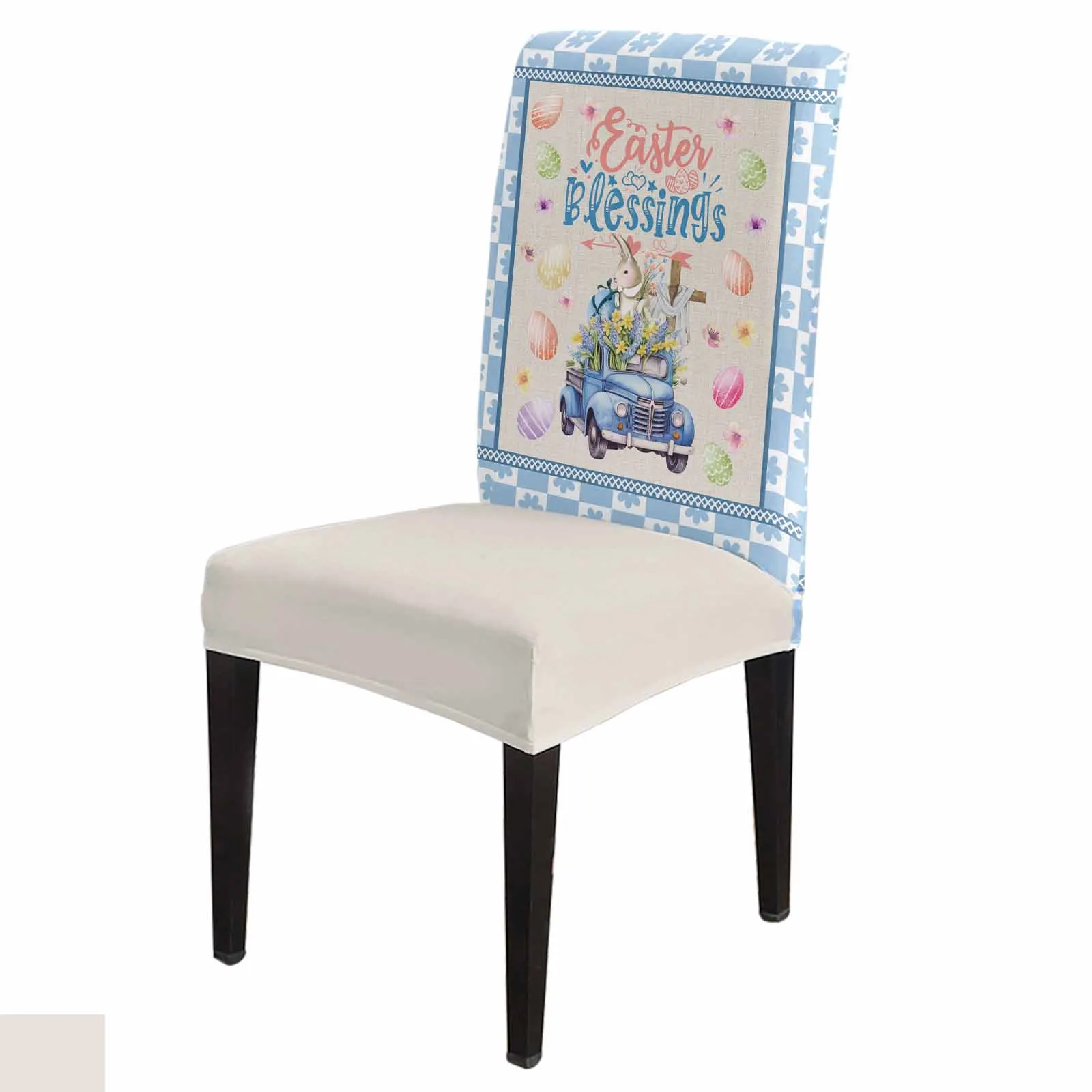 Easter Truck Bunny Eggs Flowers Stretch Chair Cover for Dining Room Banquet Hotel Elastic Spandex Seat Chair Covers
Easter Truck Bunny Eggs Flowers Stretch Chair Cover for Dining Room Banquet Hotel Elastic Spandex Seat Chair Covers