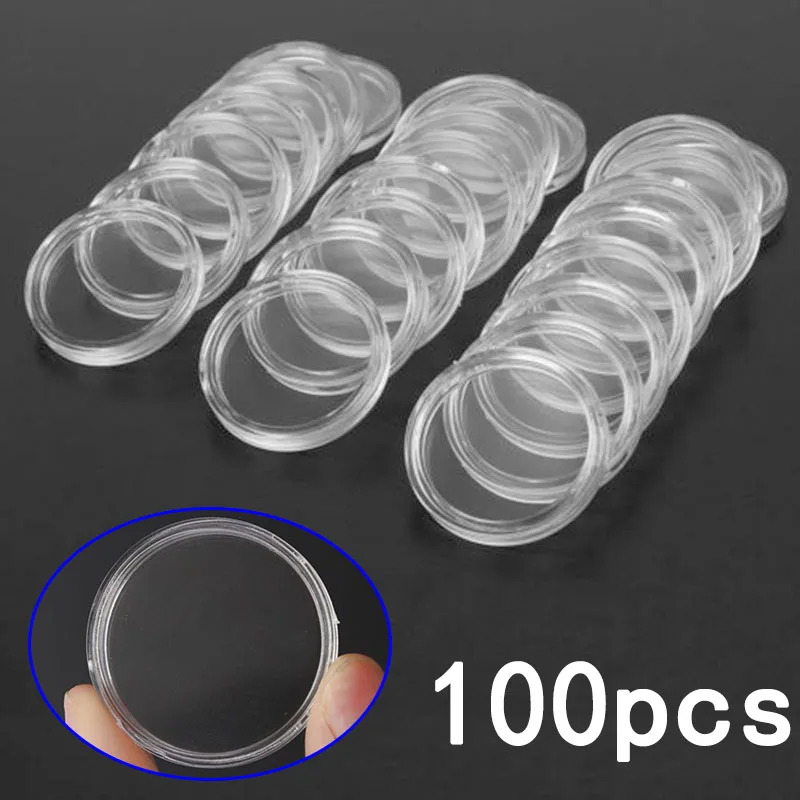 100Pcs Clear Coin Capsule Containers Protection Boxes Holders 30mm Plastic Round Collection Display Storage Case Box
100Pcs Clear Coin Capsule Containers Protection Boxes Holders 30mm Plastic Round Collection Display Storage Case Box