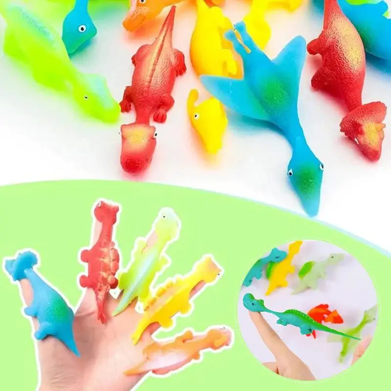 20Pcs/Pack Dinosaur Finger Slingshot Funny Cartoon Anxiety Stress Relief Shooting Playing Toy For Kids Teens Boys random color
20Pcs/Pack Dinosaur Finger Slingshot Funny Cartoon Anxiety Stress Relief Shooting Playing Toy For Kids Teens Boys random color