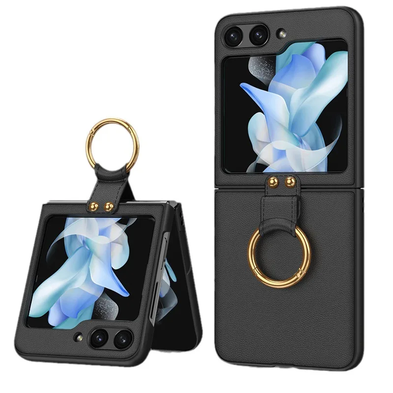 Ultra-thin plain leather ring mobile phone case suitable for Samsung Galaxy Z Flip5 folding screen anti-fall protective cover
Ultra-thin plain leather ring mobile phone case suitable for Samsung Galaxy Z Flip5 folding screen anti-fall protective cover
