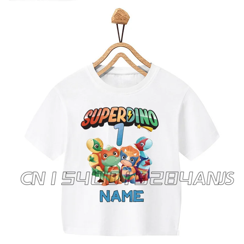Boy/Girl Super Dinosaur Number Name Print T Shirt Kids Cute Superdino Birthday Gift Clothes Baby Dinosaur Cartoon T Shirt
Boy/Girl Super Dinosaur Number Name Print T Shirt Kids Cute Superdino Birthday Gift Clothes Baby Dinosaur Cartoon T Shirt