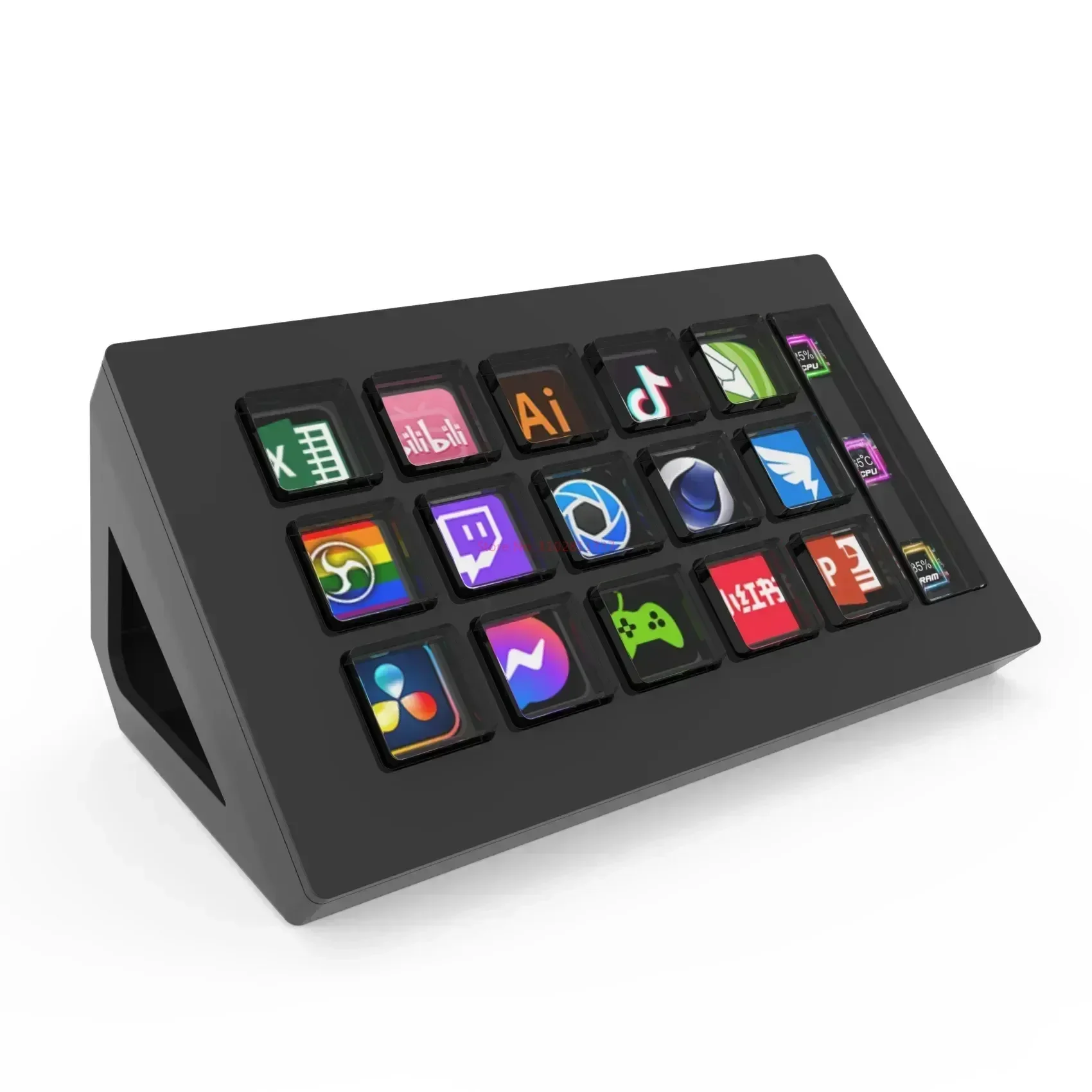 Visual Stream Deck Keyboard Lcd Button 15 Keys Live Content Creation Controller Custom Button For Windows/macos/android/ios Gift 7 Visual Stream Deck Keyboard Lcd Button 15 Keys Live Content Creation Controller Custom Button For Windows/macos/android/ios Gift 1