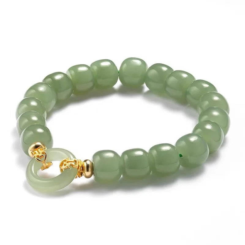 Chinese Style Traditional Peace Bracelet for Men Hetian Jade Peace Buckle Beaded Couple Jewelry Birthday Gift for Women
Chinese Style Traditional Peace Bracelet for Men Hetian Jade Peace Buckle Beaded Couple Jewelry Birthday Gift for Women