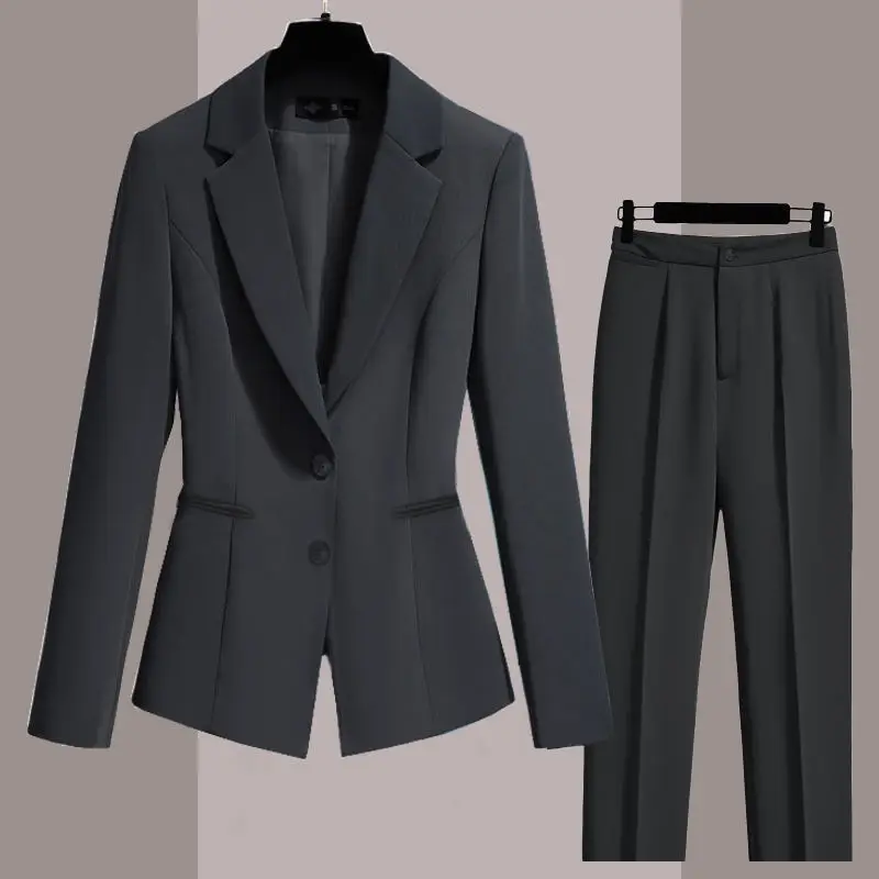 Women's Professional Wear Suit Jacket 2023 Autumn New French Elegant Temperament Slim Blazers Trousers Ladies Business Two-Piece
Women's Professional Wear Suit Jacket 2023 Autumn New French Elegant Temperament Slim Blazers Trousers Ladies Business Two-Piece