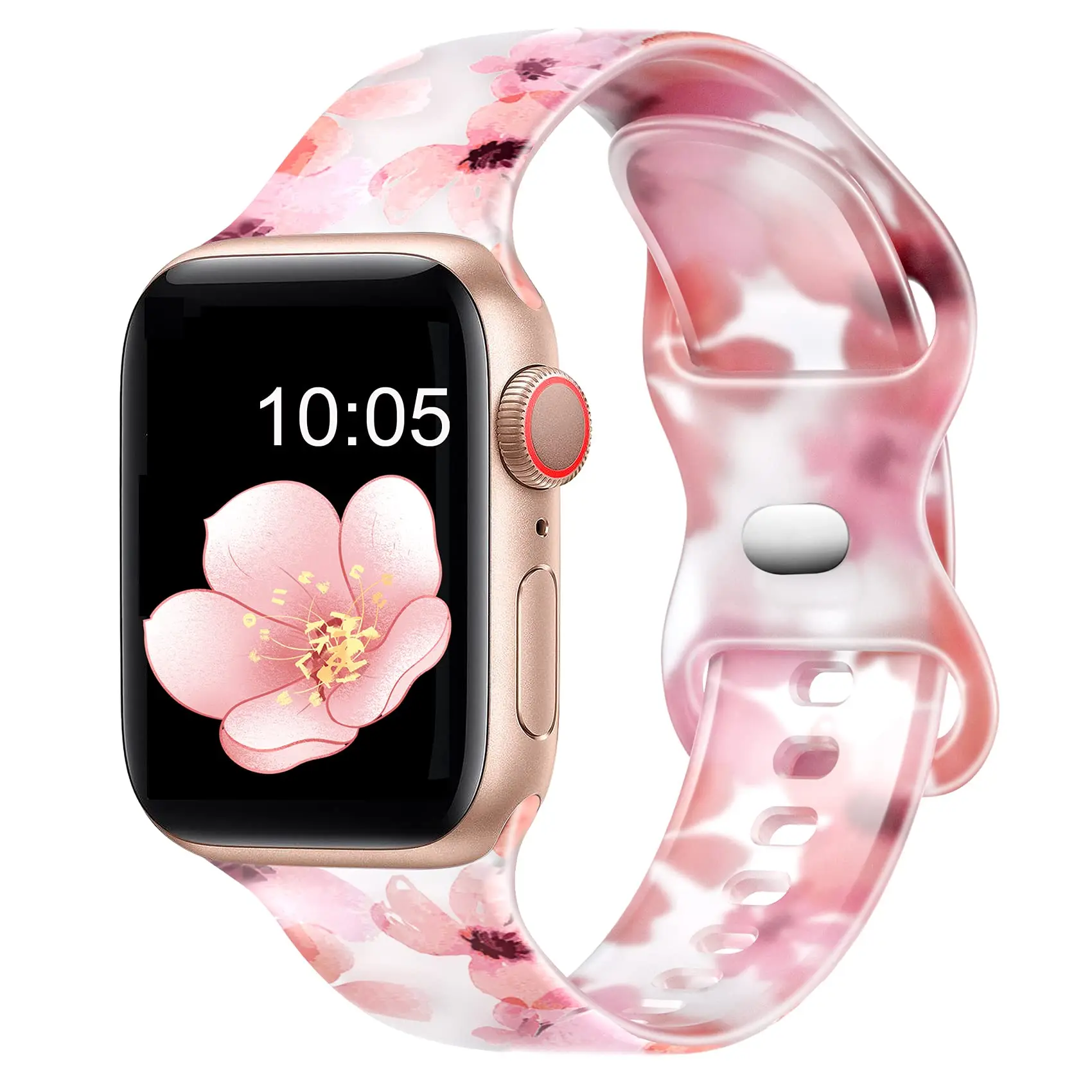 

Printed silicone strap for Apple Watch Band 44mm 40mm 38MM 42MM Women Belt Bracelet iWatch Serie 7 6 SE 5 4 3 41mm 45mm correa