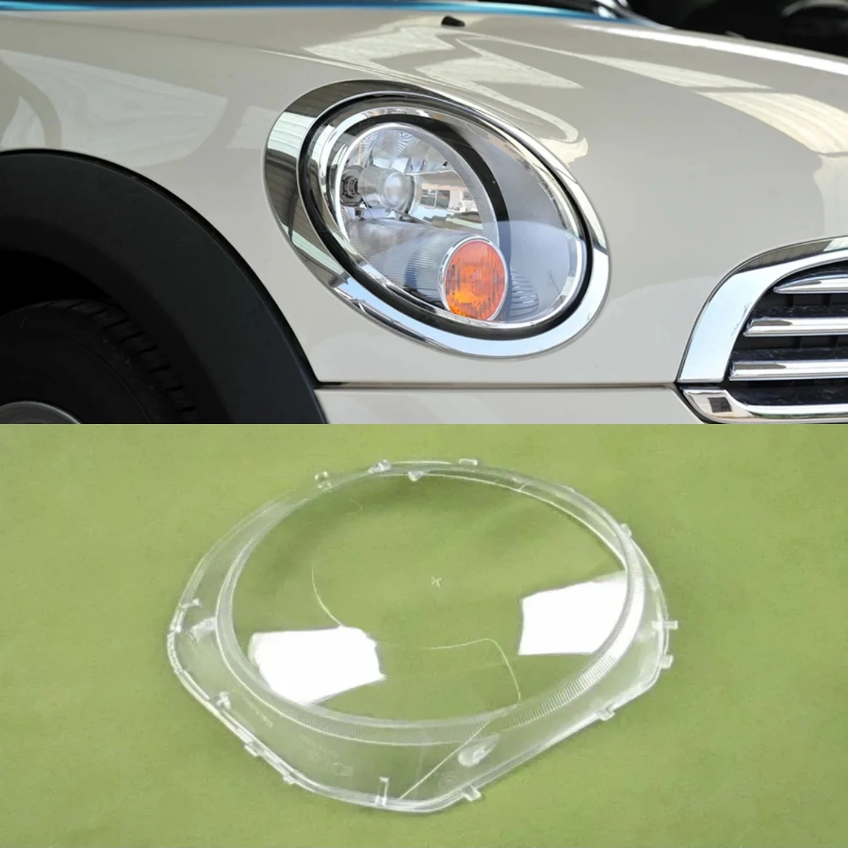 

For Bmw Mini R55 R56 Headlight Lens Cover Transparent Lamp Shade Headlamp Shell Plexiglass Replace Original Lampshade 2007-2013
