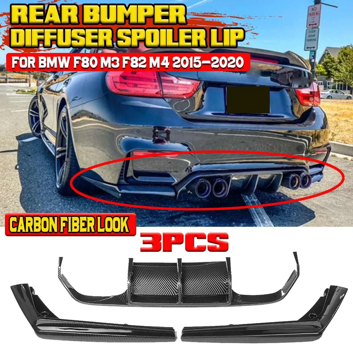 High Quality F80 Car Rear Bumper Diffuser Lip Splitter Rear Bumper Lip Protector Guard For BMW F80 M3 F82 M4 2015-2020 Body Kit
High Quality F80 Car Rear Bumper Diffuser Lip Splitter Rear Bumper Lip Protector Guard For BMW F80 M3 F82 M4 2015-2020 Body Kit