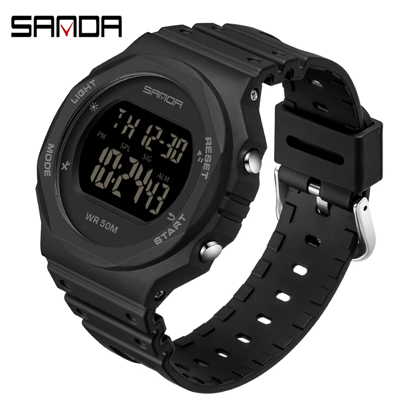 Fashion SANDA Youth Women Digital Watch Shockproof Water-resistant LED Electronic Wristwatches Reloj de mujer 6069
Fashion SANDA Youth Women Digital Watch Shockproof Water-resistant LED Electronic Wristwatches Reloj de mujer 6069