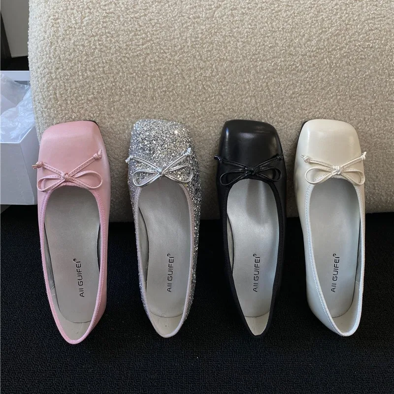 

Туфли женские с квадратным носком, мягкие повседневные кроссовки, плоская подошва, Мокасины, Классическая обувь, бабушка, удобные и элегантные, 2024