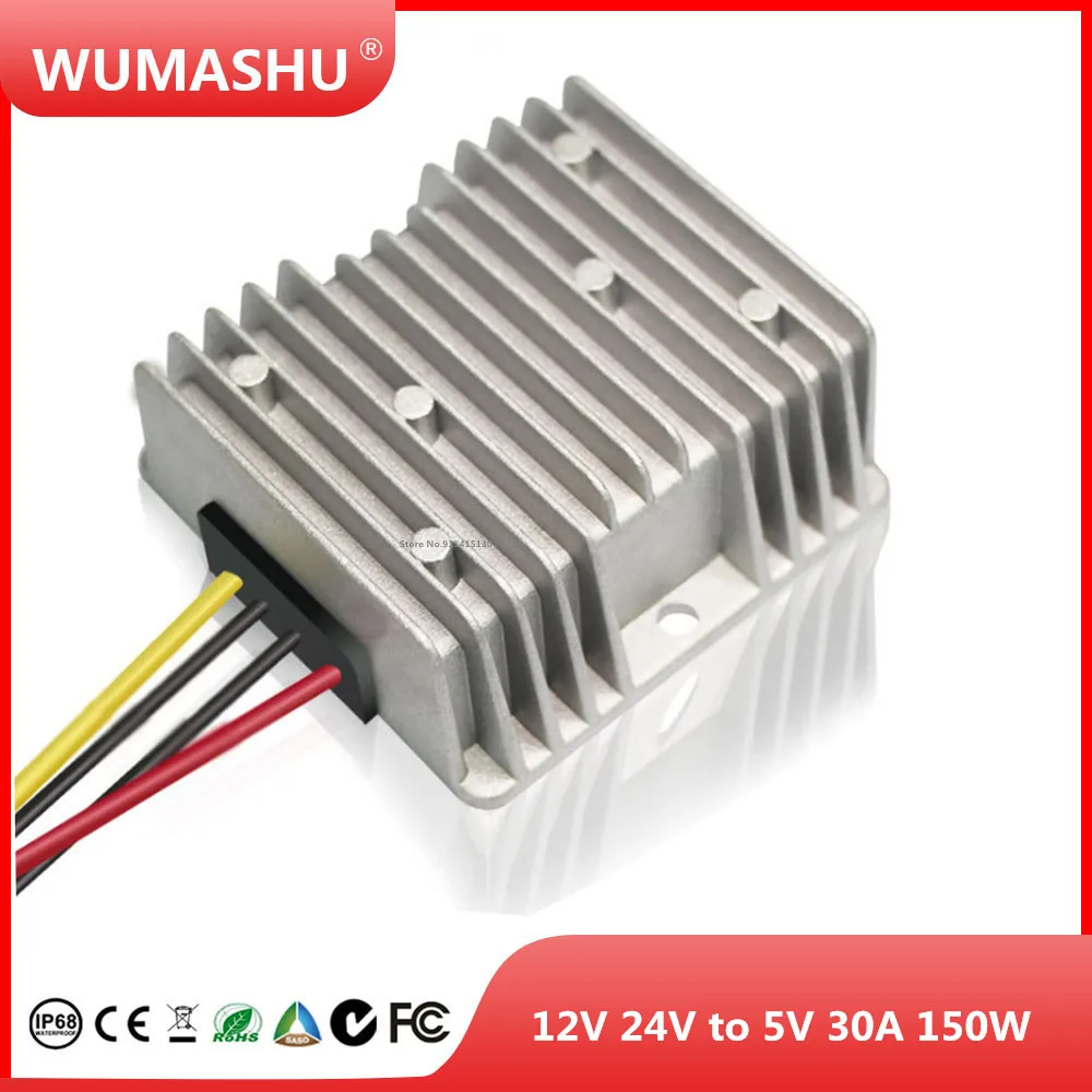 12V 24V to 5V 30A 150W Transformer DC DC Converter Voltage Regulator Step Down Buck Module Power Supply for Car LED Solar Boat
12V 24V to 5V 30A 150W Transformer DC DC Converter Voltage Regulator Step Down Buck Module Power Supply for Car LED Solar Boat