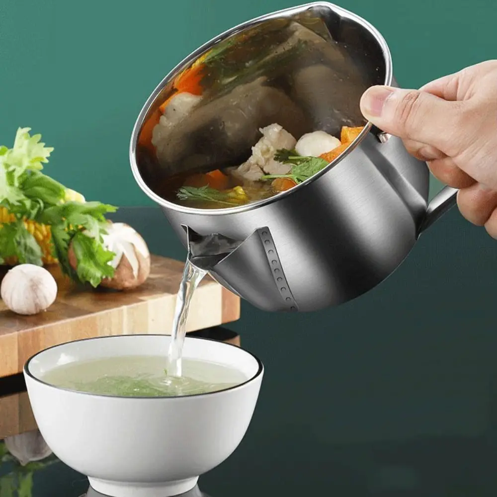 1000ML Oil Filter Kettle with Glass Lid Large Capacity Oil Container 304 Stainless Steel Double Spout Design Oil Strainer Pot
1000ML Oil Filter Kettle with Glass Lid Large Capacity Oil Container 304 Stainless Steel Double Spout Design Oil Strainer Pot