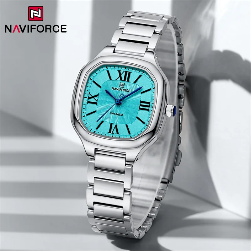 

NAVIFORCE Brand Women's Casual Watch Stainless Steel Bracelet Fashion Clock Ladies Waterproof Quartz Wristwatch Relogio Feminino