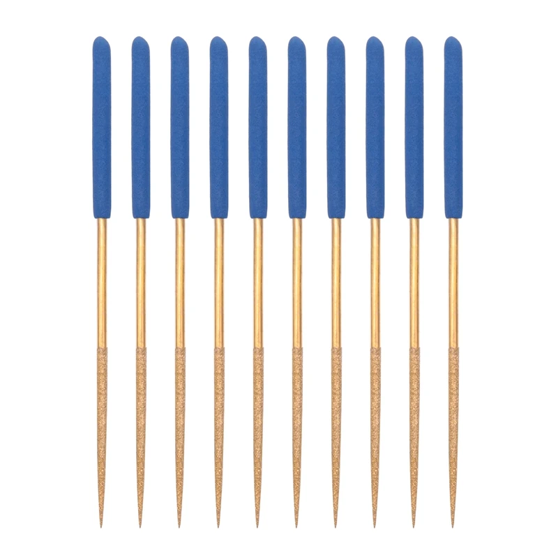 Diamond Needle File Set 3Mm X 140Mm, Round Files Titanium Coated Tools For Metal Wood Stone Glass, 10Pcs
Diamond Needle File Set 3Mm X 140Mm, Round Files Titanium Coated Tools For Metal Wood Stone Glass, 10Pcs