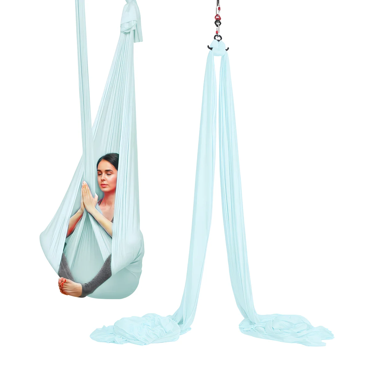

10m Aerial Silks Fabric Yoga Fitness GYM Home Outdoor Anti-Gravity Body Building Hammock Silk Swing Pilates Yoga Belt