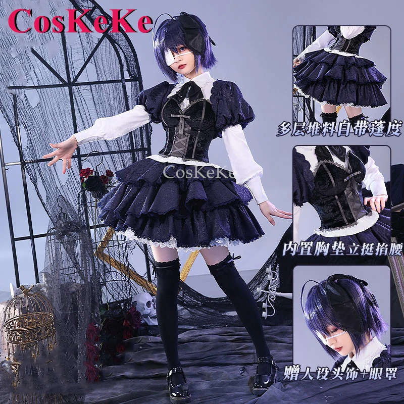 

CosKeKe таканаши Рикка косплей аниме Love, Chunibyo и другие платья, Великолепное платье в стиле "Лолита"