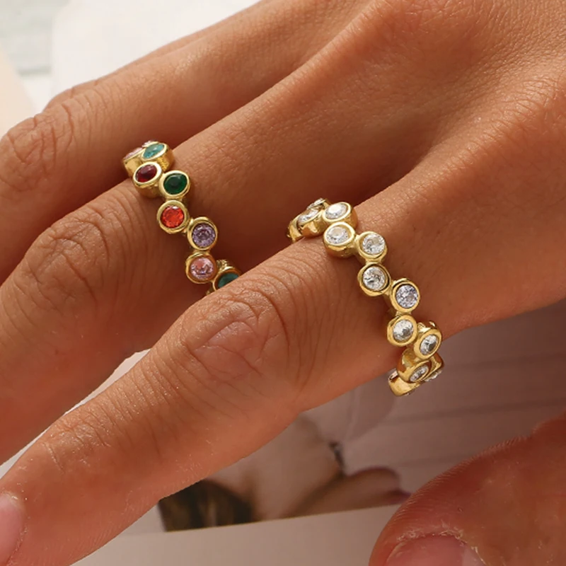 Adjustable Opening Engagement Rings for Women Vintage Stainless Steel Inlaid Zircon Light Luxury Simplicity Fashion Jewelry
Adjustable Opening Engagement Rings for Women Vintage Stainless Steel Inlaid Zircon Light Luxury Simplicity Fashion Jewelry