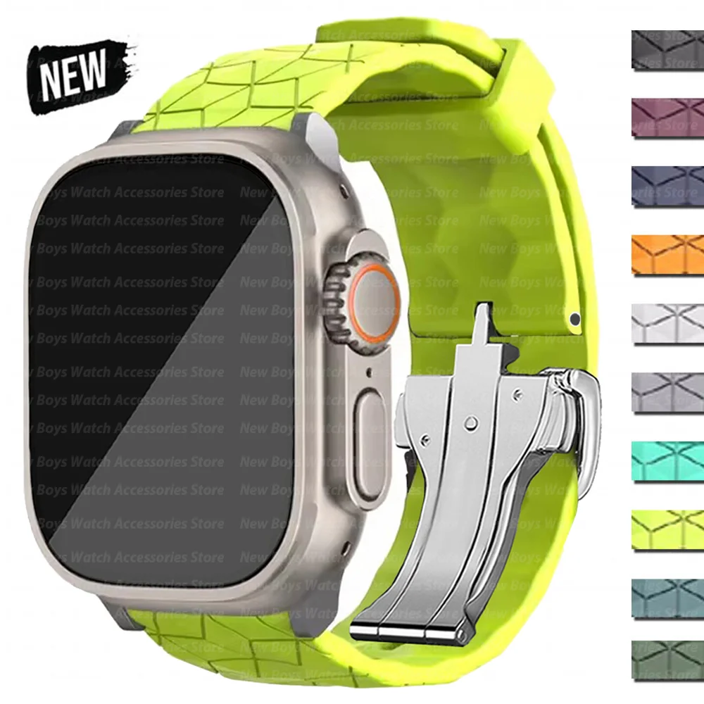 Deployment Buckle Silicone Strap for Apple Watch Ultra 2 49mm 6 5 4 40mm 44mm Sports Loop Band for Iwatch Series 7 8 9 41mm 45mm
Deployment Buckle Silicone Strap for Apple Watch Ultra 2 49mm 6 5 4 40mm 44mm Sports Loop Band for Iwatch Series 7 8 9 41mm 45mm
