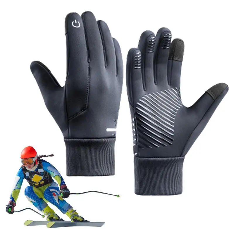 

Водонепроницаемые зимние перчатки, ветрозащитные перчатки для сенсорного экрана, зимние лыжные перчатки, устойчивые к холоду мотоциклетные перчатки с закрытыми пальцами
