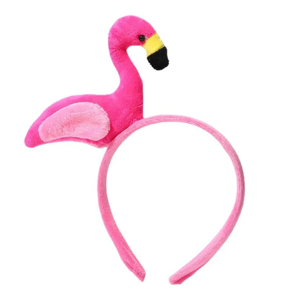 

Wash Face Flamingo Headband Fashion Animal Korean Style Animal Hair Hoop Hair Accessories Headpiece Plush Hair Hoop Party