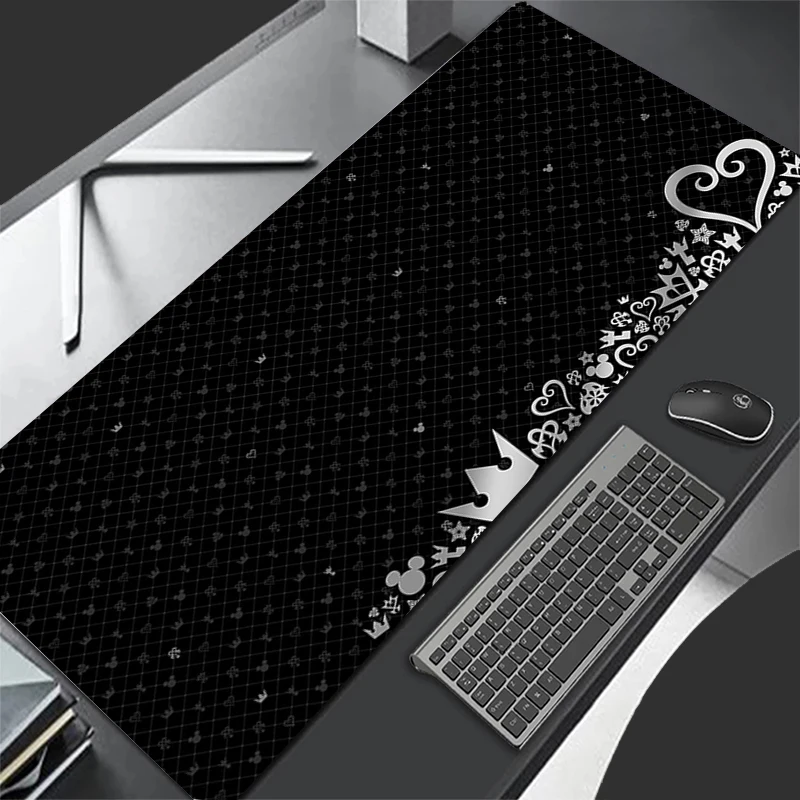 

Large Anime Black Mouse Pad Computer Kingdom Hearts Keyboard Gaming Non Slip Mousepad XXL Laptop Office Rubber Durable Table Mat