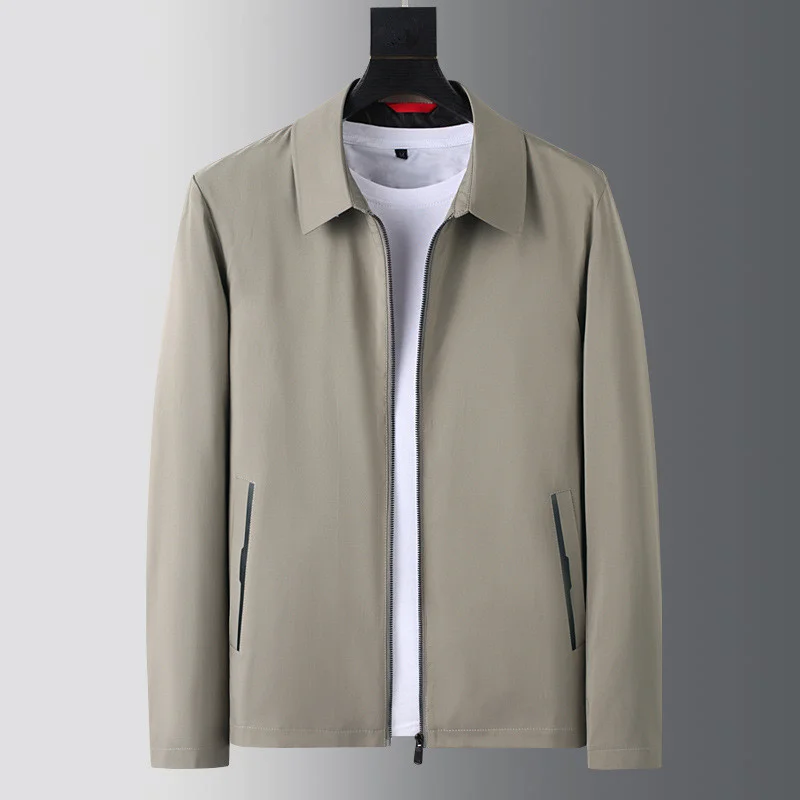 Куртка мужская демисезонная с отложным воротником, Классическая ветровка на молнии, деловой Повседневный пиджак, верхняя одежда для офиса 
Куртка мужская демисезонная с отложным воротником, Классическая ветровка на молнии, деловой Повседневный пиджак, верхняя одежда для офиса