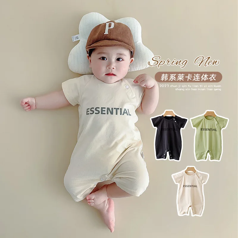 Infant Baby Clothes Short Seeve One Piece Jumpsuit Summer Crawling Clothes Pure Color Cotton Rompers Toddler Boys' Clothing
Infant Baby Clothes Short Seeve One Piece Jumpsuit Summer Crawling Clothes Pure Color Cotton Rompers Toddler Boys' Clothing