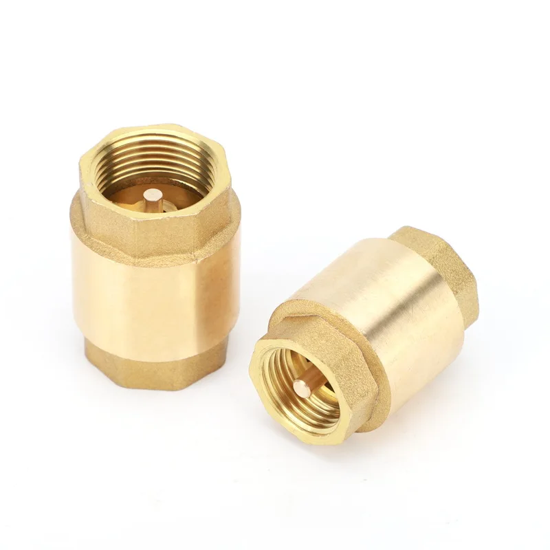 

NPT Brass Check Valve Female Thread in-Line Spring for Water Control 1/2" 3/4" 1" 1-1/2" 1-1/5" 2" DN15 DN20 DN25 DN32 DN40 DN50