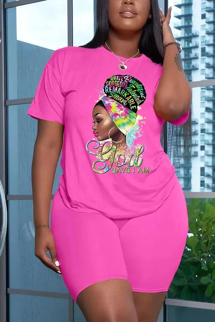 Woman Summer Fashion Printing Graphics Two Piece Set Short Sleeve T-Shirt + Shorts Casual 2 Piece Sets Womens Outfits
Woman Summer Fashion Printing Graphics Two Piece Set Short Sleeve T-Shirt + Shorts Casual 2 Piece Sets Womens Outfits