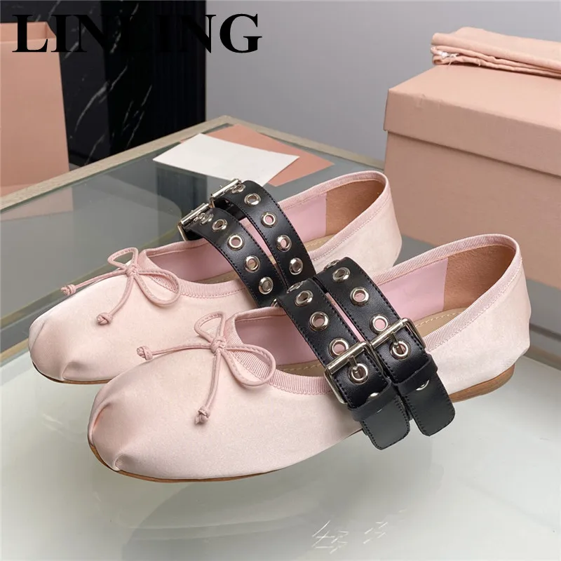 Designer Lady Casual Shoes For Women Silk Round Toe Ballet Shoes Spring Buckle Strap Mary Janes Shoes 2023 New Flat Shoes Women
Designer Lady Casual Shoes For Women Silk Round Toe Ballet Shoes Spring Buckle Strap Mary Janes Shoes 2023 New Flat Shoes Women