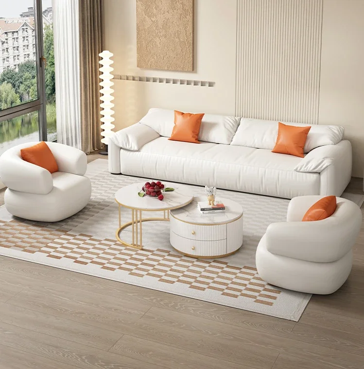 The Sofa Is Simple, Modern and Small, with White Living Room and Elephant Ears.
The Sofa Is Simple, Modern and Small, with White Living Room and Elephant Ears.