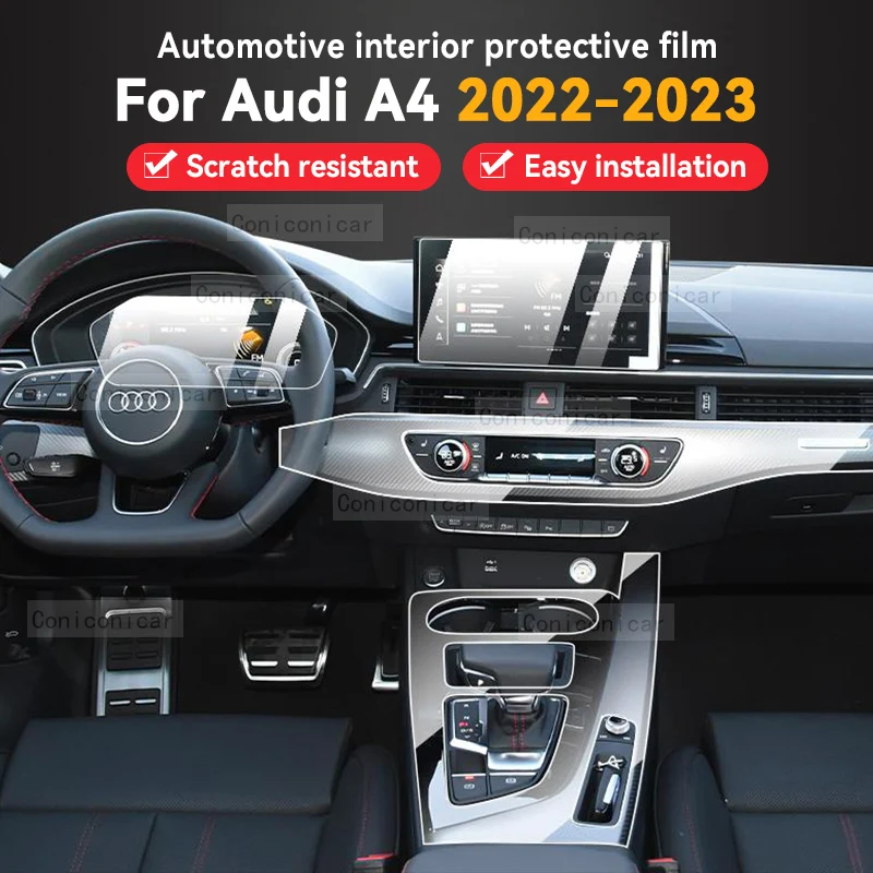 For Audi A4 A5 2021 2022 2023 Car Multimedia Screen Center Gear Panel Transparent TPU Automotive Interior Protective Film
For Audi A4 A5 2021 2022 2023 Car Multimedia Screen Center Gear Panel Transparent TPU Automotive Interior Protective Film