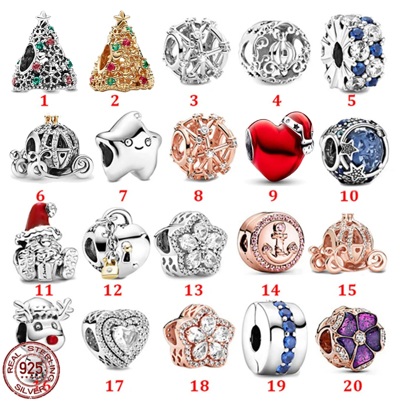 925 Sterling Silver Exquisite Christmas Series Beads Shiny Flowers Pumpkin Car Beads fit Original Pandora Bracelet DIY Jewelry
925 Sterling Silver Exquisite Christmas Series Beads Shiny Flowers Pumpkin Car Beads fit Original Pandora Bracelet DIY Jewelry
