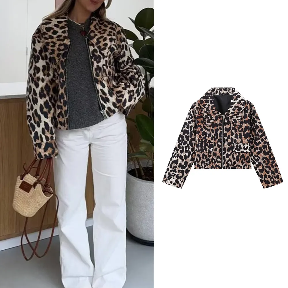 BSK&TRAF Women's 2024 Summer New French Fashion Leopard Print Lapel Loose Long Sleeve Casual Jacket Short Coat
BSK&TRAF Women's 2024 Summer New French Fashion Leopard Print Lapel Loose Long Sleeve Casual Jacket Short Coat