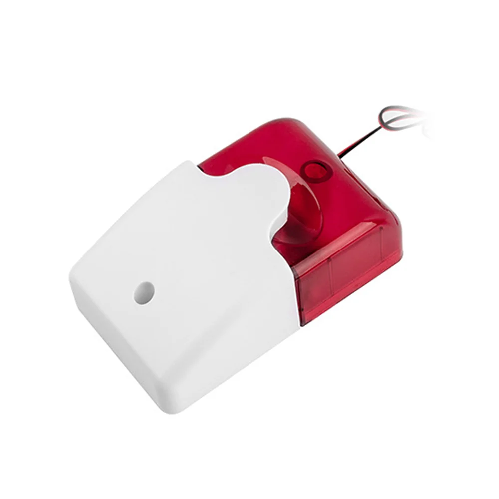 Mini Wired Strobe Siren Durable 12V Sound Alarm Strobe Flashing Red Light Sound Siren Home Security Alarm System 115dB
Mini Wired Strobe Siren Durable 12V Sound Alarm Strobe Flashing Red Light Sound Siren Home Security Alarm System 115dB