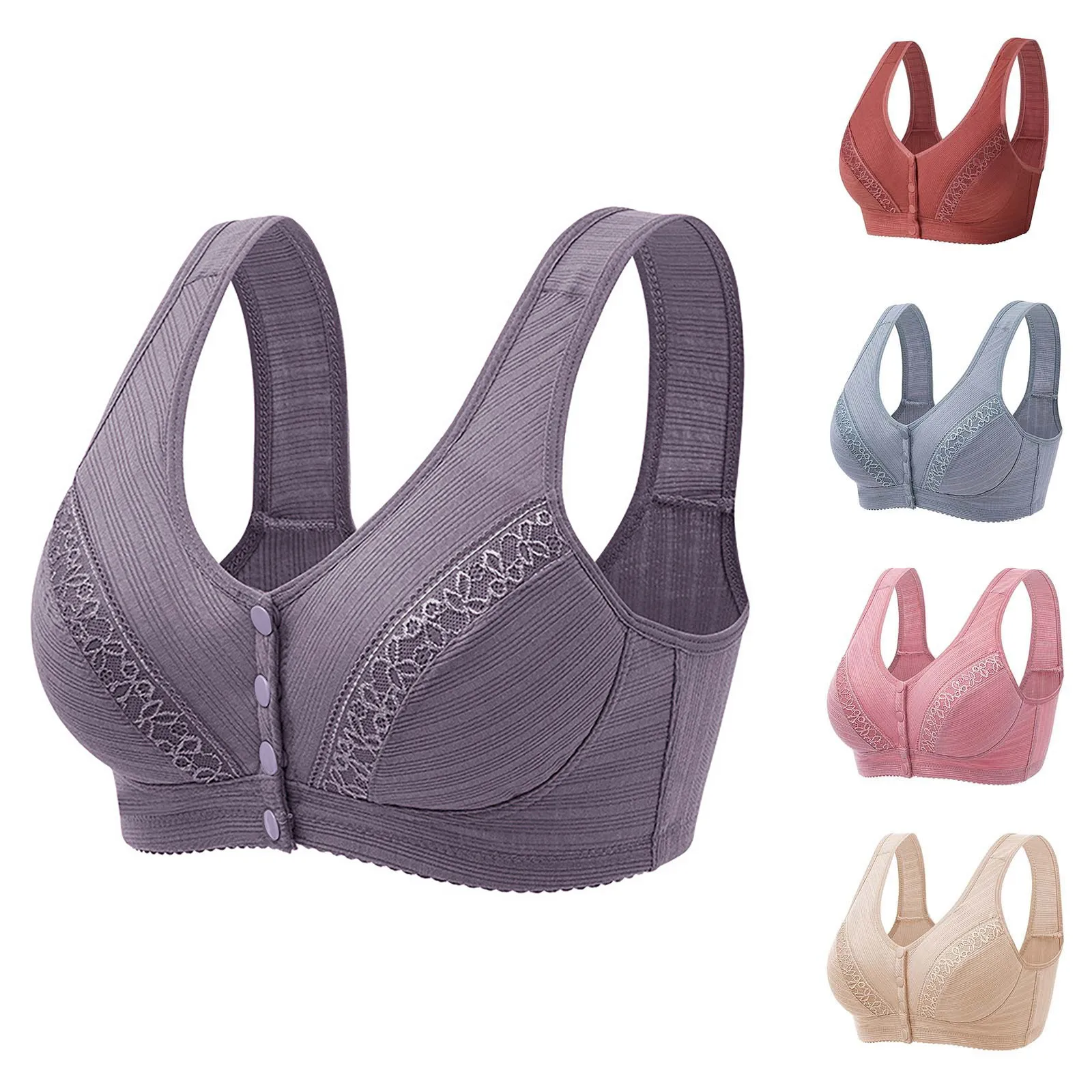 Women Plus Size Wireless Brassiere Front Button Closure Underwear Support Bra Comfortable Sport BraLarge Bust Tank Tops
Women Plus Size Wireless Brassiere Front Button Closure Underwear Support Bra Comfortable Sport BraLarge Bust Tank Tops