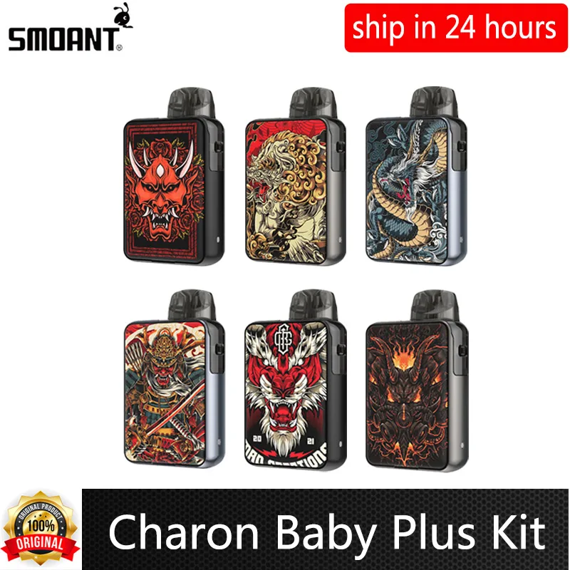 

Original Smoant Charon Baby Plus Kit 3.5ml Pod 1000mAh 35W Vape Fit Santi Coil S1 S2 S3 Electronic Cigarette Vaporizer Vape Kit