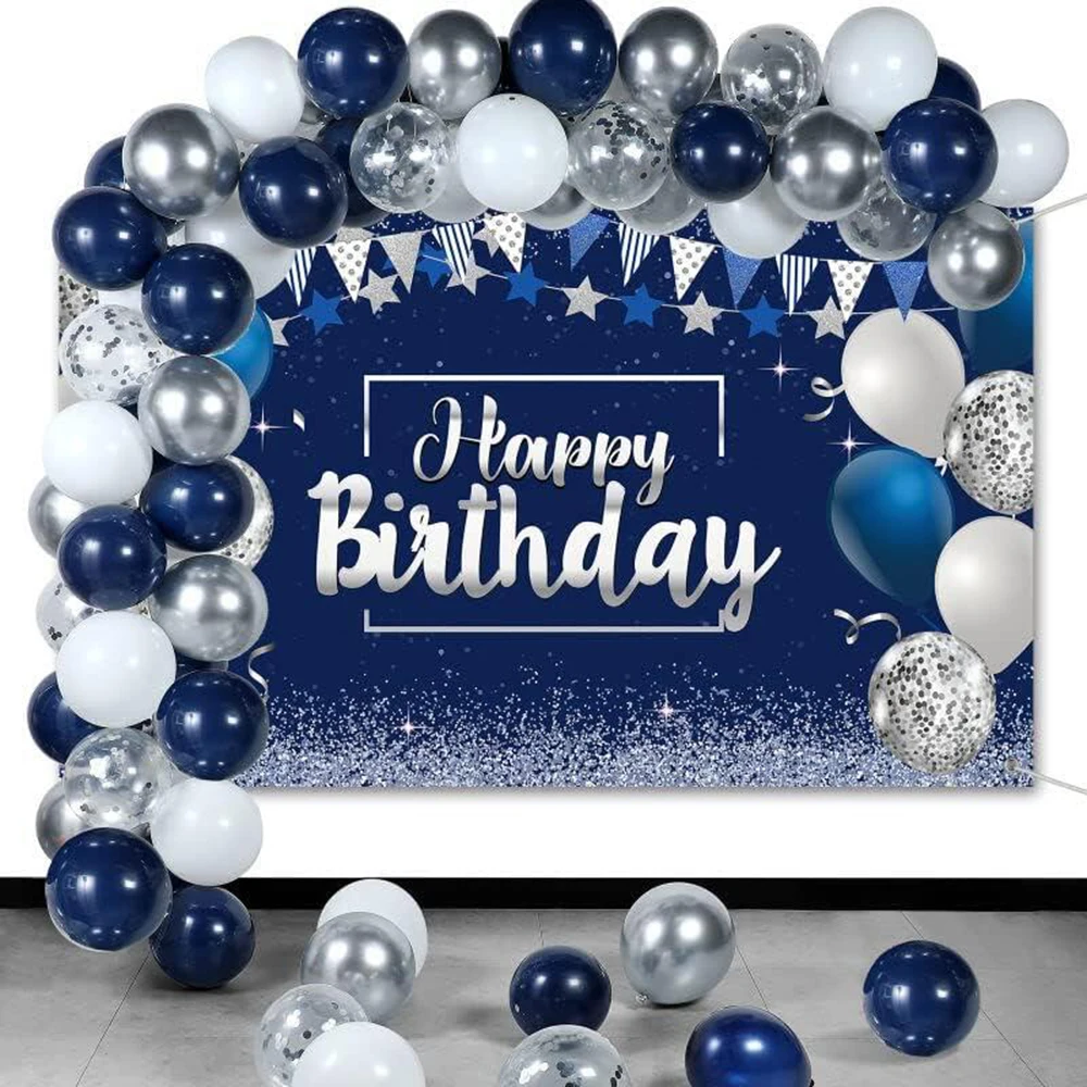 

Темно-синий телефон, дневной свет, белый, серебряный, конфетти, латексный шар, вечеринка в честь Дня рождения, детский праздник, Свадебный декор, воздушные шары