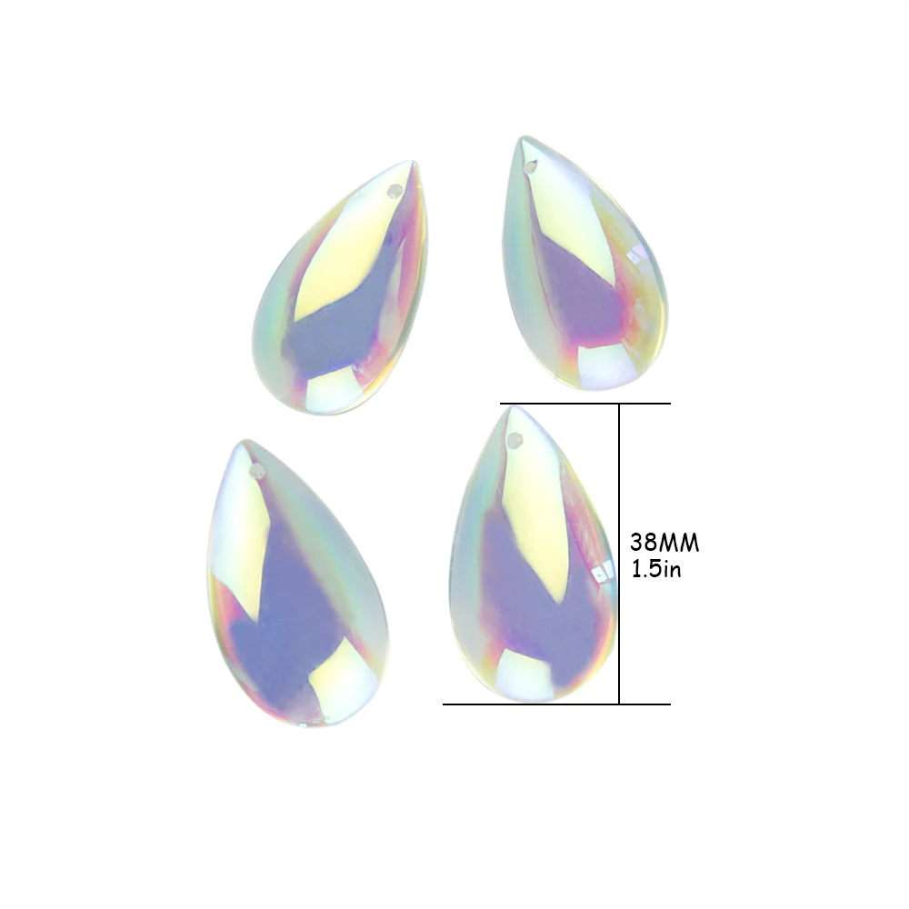 AB 22mm 38mm 50mm Tear Drop Glass Crystal Faceted Prism Chandelier Parts Sun Catcher Jewelry Crafts Feng Shui Hanging Decor
AB 22mm 38mm 50mm Tear Drop Glass Crystal Faceted Prism Chandelier Parts Sun Catcher Jewelry Crafts Feng Shui Hanging Decor