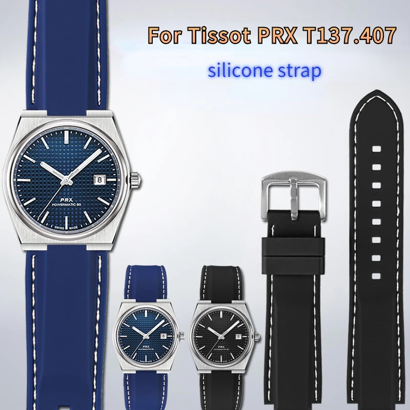 1853 For TISSOT PRX Watchband T137.407/T137.410 Super player silicone rubber watch band Men Nylon Wrist strap 26x12mm Convex End
1853 For TISSOT PRX Watchband T137.407/T137.410 Super player silicone rubber watch band Men Nylon Wrist strap 26x12mm Convex End
