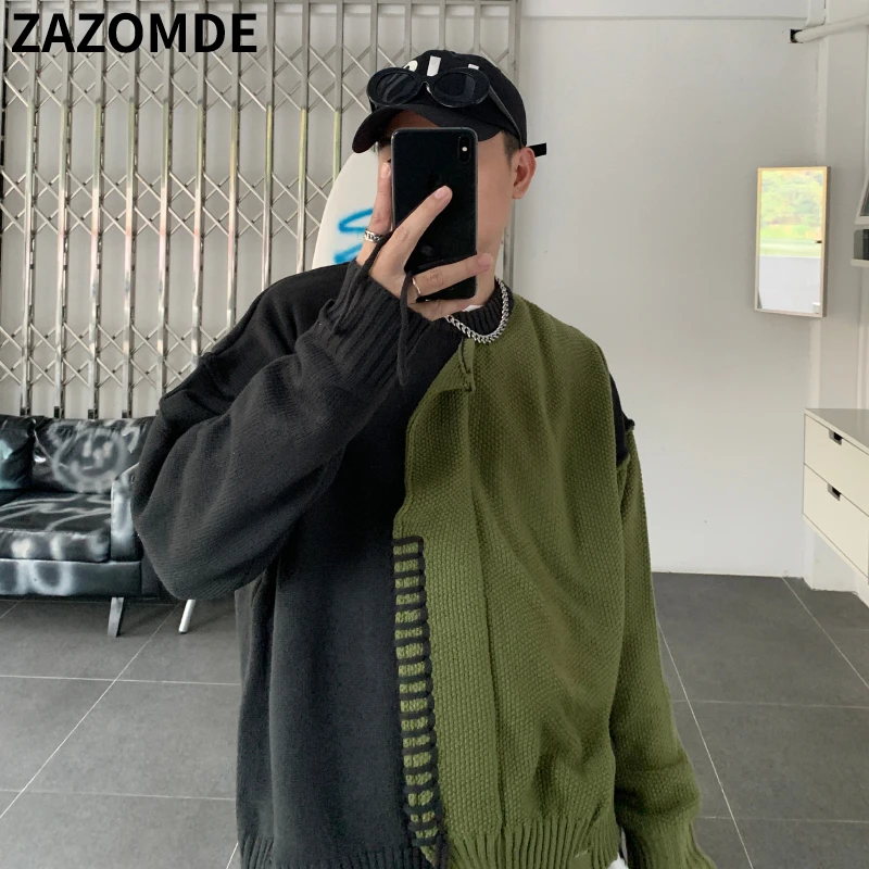 ZAZOMDE 2022 Hole Asymmetrical Design Patchwork Knitted Sweater Couple Harajuku Pullover Hip Hop Punk Knitwear Jumpers Men
ZAZOMDE 2022 Hole Asymmetrical Design Patchwork Knitted Sweater Couple Harajuku Pullover Hip Hop Punk Knitwear Jumpers Men