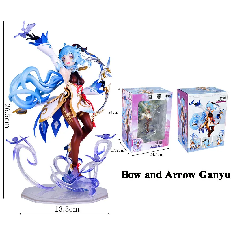 

26cm Genshin Impact Ganyu Bow and Arrow Beauty Girl PVC Action Figure Game Ornament Collection Model Doll Toys Birthday Gift