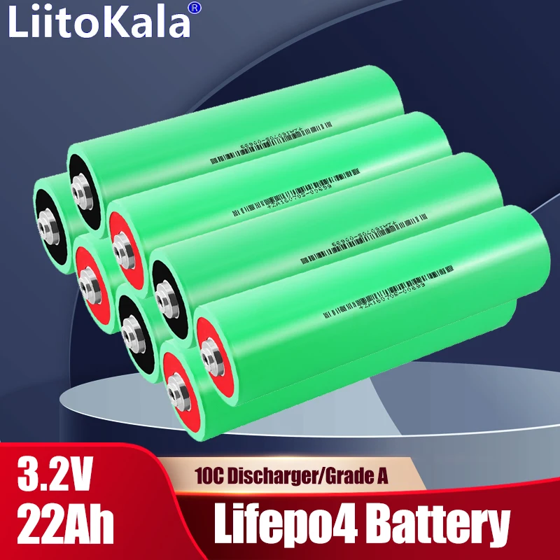 4-48PCS LiitoKala 3.2V 22Ah high capacity Deep cycle Lifepo4 Battery for 12v 24v 48V Li-ion Battery Rechargeable Battery Pack
4-48PCS LiitoKala 3.2V 22Ah high capacity Deep cycle Lifepo4 Battery for 12v 24v 48V Li-ion Battery Rechargeable Battery Pack