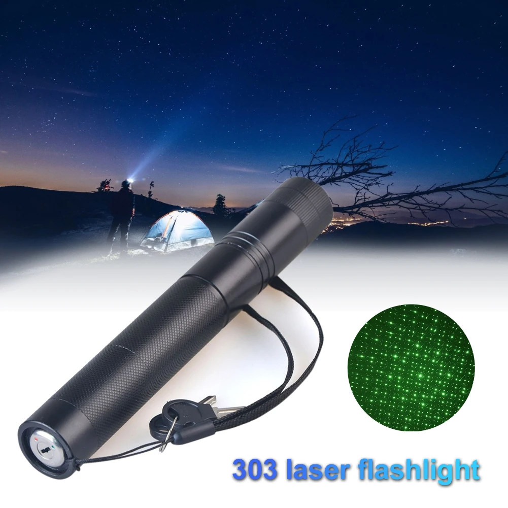 

Outdoor 5MW Pointing Pen Green Beam Sight 5000m 532 NM 303 Pointer with Battery and Charger for Camping Emergency