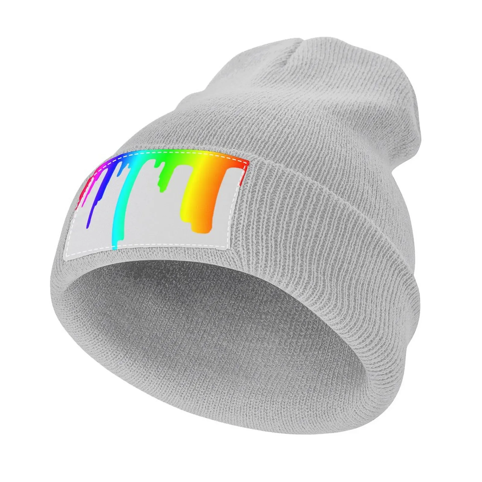 

Rainbow Paint Drip Knitted Hat Dropshipping tea hats Rugby Women's Beach Hat Men's