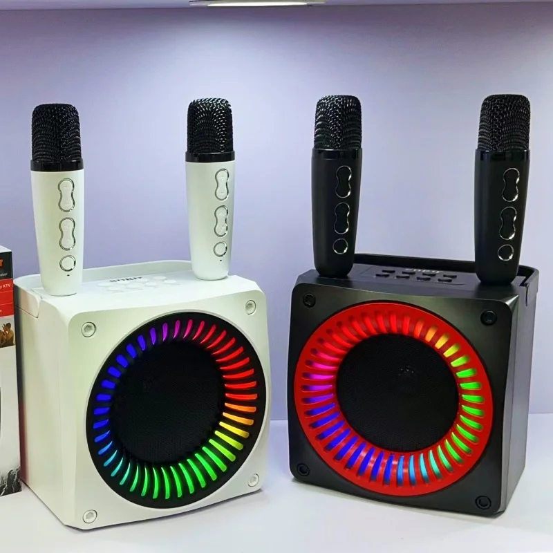 SD506 Portable Colorful Lamp Bluetooth Speaker High Power Karaoke Subwoofer PA System of Home Theater With 2 Wireless Microphone 
SD506 Portable Colorful Lamp Bluetooth Speaker High Power Karaoke Subwoofer PA System of Home Theater With 2 Wireless Microphone