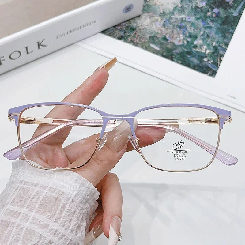

New Ultra Light Anti Blue Light Glasses for Women Fashion Square Eyeglass Frame for Men Myopia Glasses Clear Glasses Eyewear