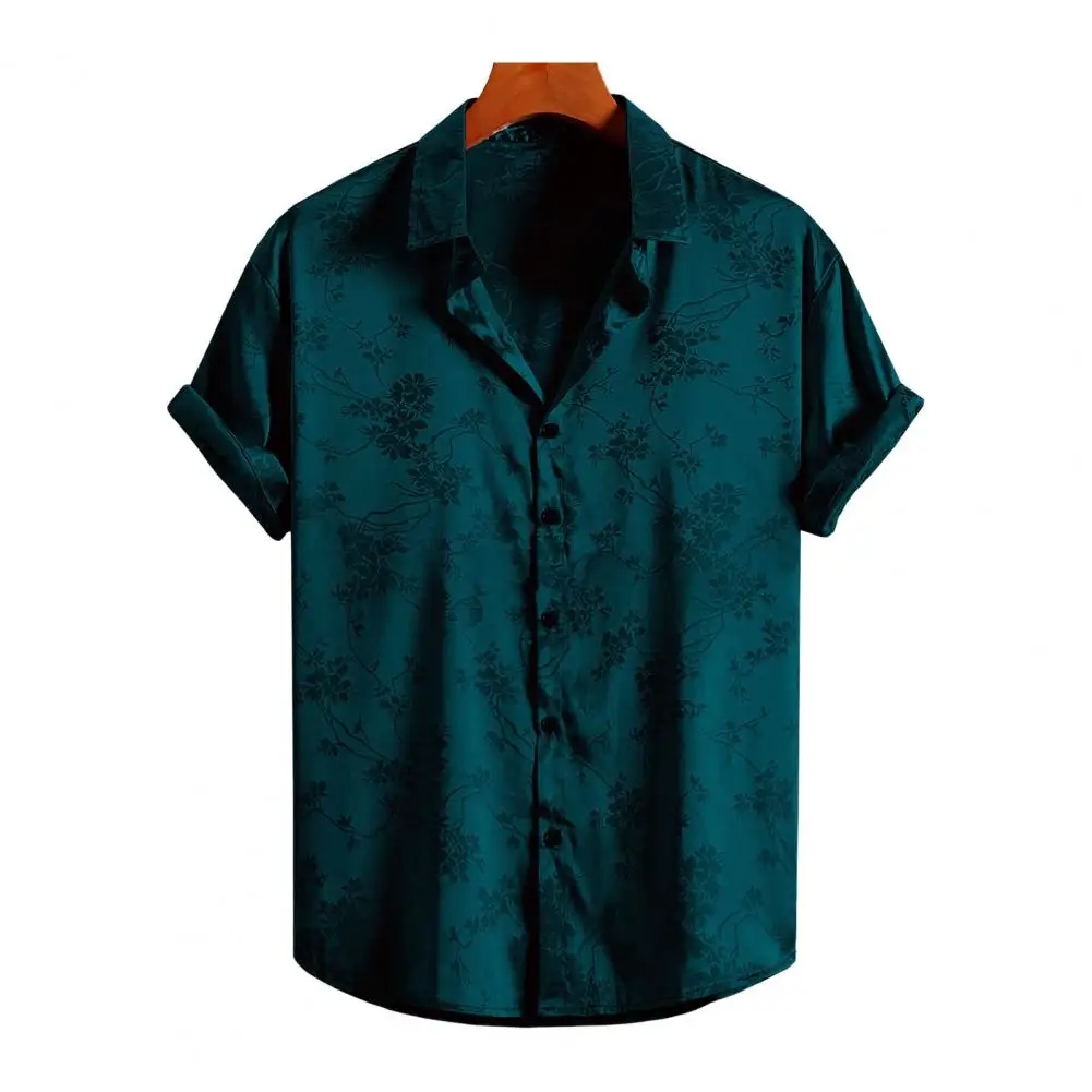 Men Shirt Stylish Men's Embroidered Satin Button Shirt for Summer Vacation Beach Wear Lapel Collar Short Sleeves Cardigan Top
Men Shirt Stylish Men's Embroidered Satin Button Shirt for Summer Vacation Beach Wear Lapel Collar Short Sleeves Cardigan Top