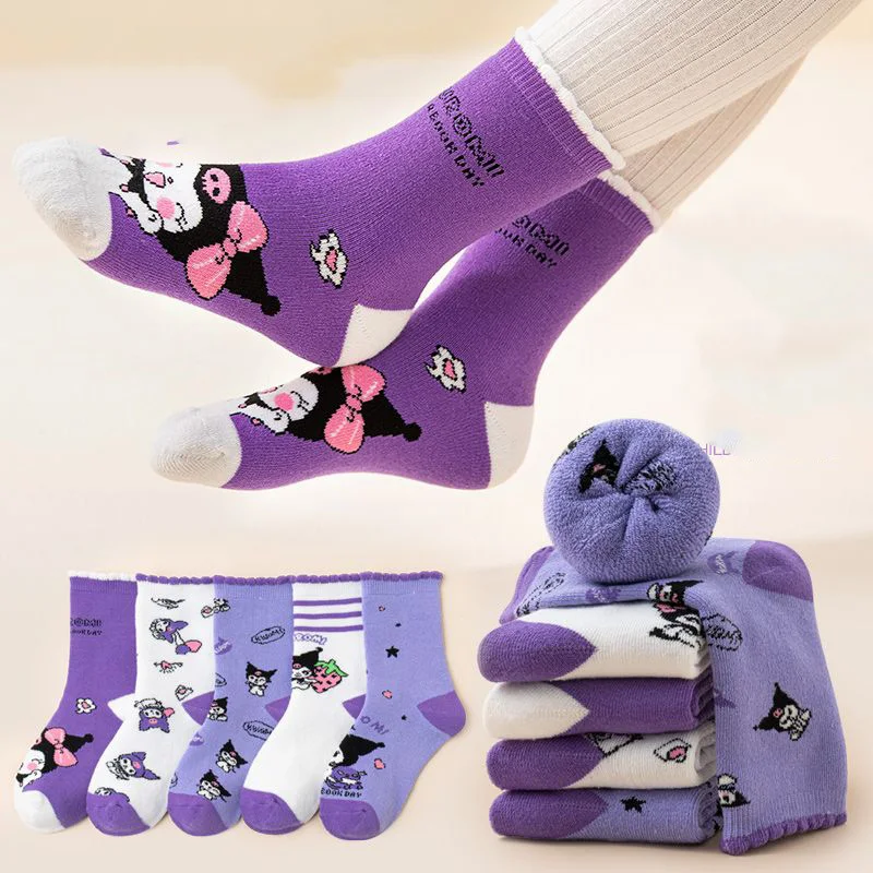 Sanrio Children's Socks Kuromi Wool Hosiery Medium Large Children's Mid-tube Socks Plus Fleece Thickened Baby Winter Warm Socks
Sanrio Children's Socks Kuromi Wool Hosiery Medium Large Children's Mid-tube Socks Plus Fleece Thickened Baby Winter Warm Socks
